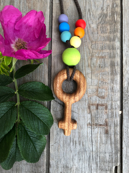 Amnings och bära barn halsband feminist
