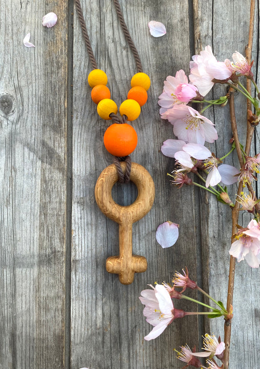 Amnings och bära barn halsband feminist