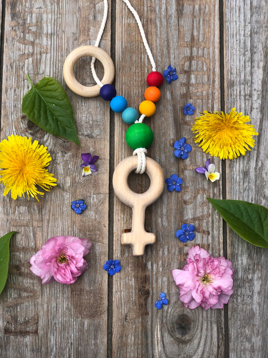 Amnings och bära barn halsband feminist